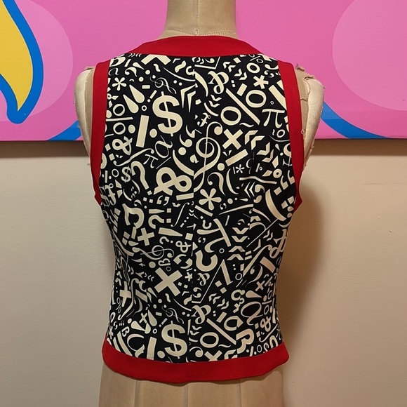 Moschino Cheap & Chic Red black Dollar Sign Vest - Picture 6 of 15